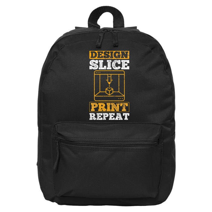 Design Slice Print Repeat 3D Printer 3D Printing 16 in Basic Backpack