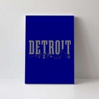 Detroit Skyline Pride Vintage Detroit Michigan Canvas