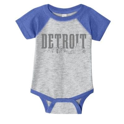 Detroit Skyline Pride Vintage Detroit Michigan Infant Baby Jersey Bodysuit