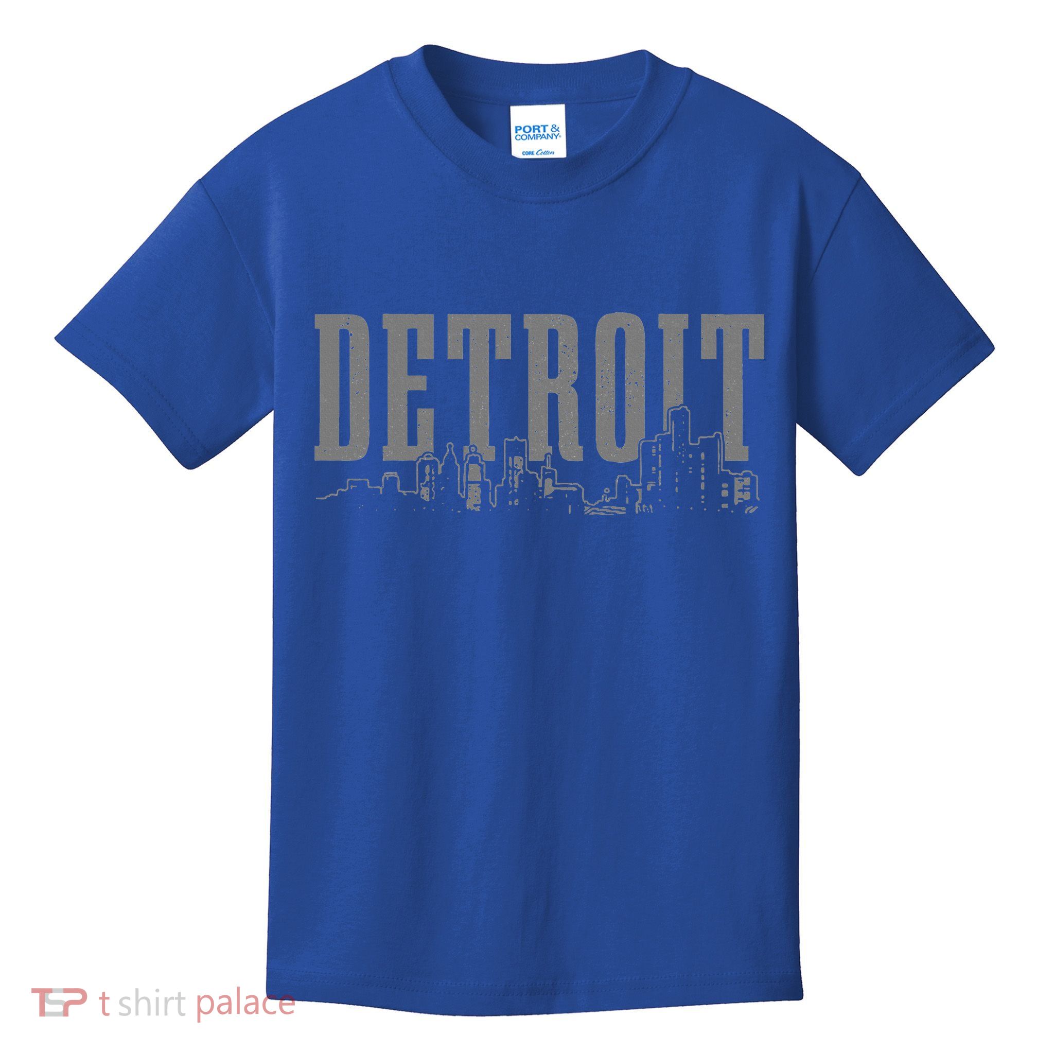 Detroit Skyline Pride Vintage Detroit Michigan Kids T-Shirt