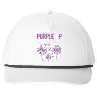 Dandelion Speading Purple Up Proud Of Military Children Snapback Five-Panel Rope Hat