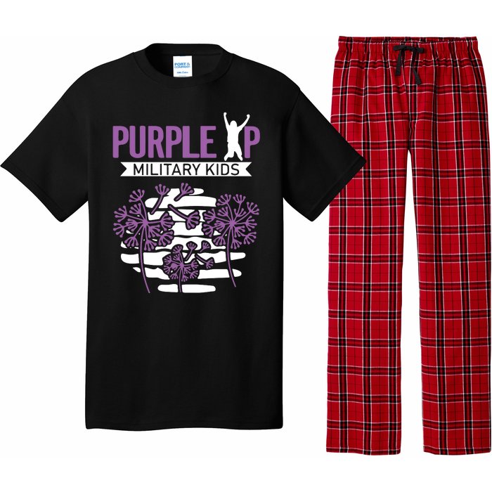 Dandelion Speading Purple Up Proud Of Military Children Pajama Set