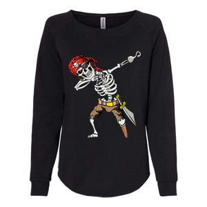 Dabbing Skeleton Pirate Halloween Jolly Roger Pirate Womens California Wash Sweatshirt