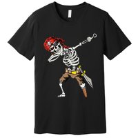 Dabbing Skeleton Pirate Halloween Jolly Roger Pirate Premium T-Shirt