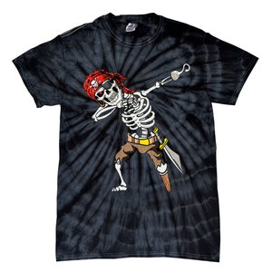 Dabbing Skeleton Pirate Halloween Jolly Roger Pirate Tie-Dye T-Shirt