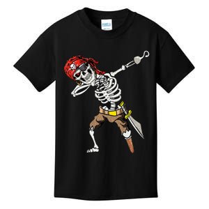 Dabbing Skeleton Pirate Halloween Jolly Roger Pirate Kids T-Shirt