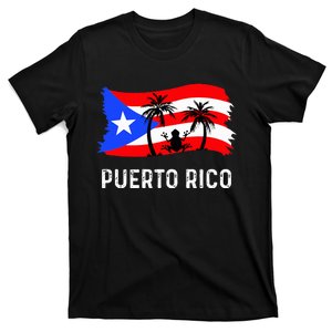 Distressed Style Puerto Rico Frog Puerto T-Shirt