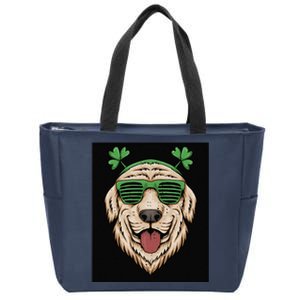 Dog Saint Patrick Day Labrador Retriever Eyeglasses St Patty Zip Tote Bag