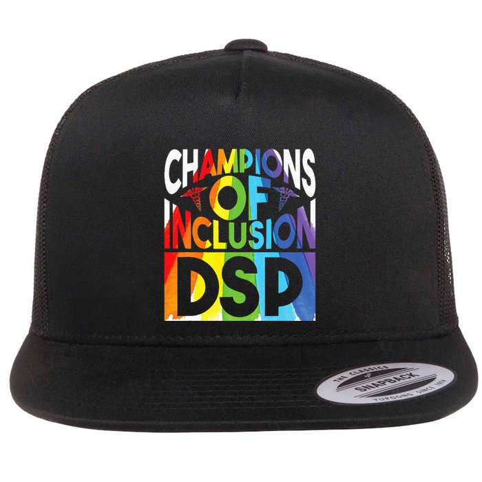 Direct Support Professional Dsp Worker Nurse Cute Dsp Flat Bill Trucker Hat