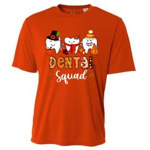 Dental Squad Pumpkin Fall Leaves Tooth Dentist Thanksgiving Cooling Performance Crew T-Shirt