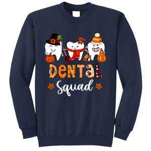 Dental Squad Pumpkin Fall Leaves Tooth Dentist Thanksgiving Sweatshirt