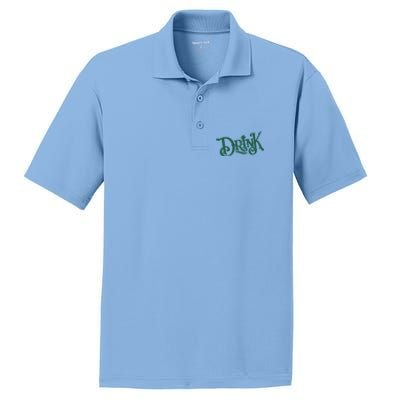 Drink St Patricks Day Festive PosiCharge RacerMesh Polo