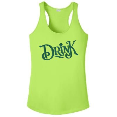 Drink St Patricks Day Festive Ladies PosiCharge Competitor Racerback Tank