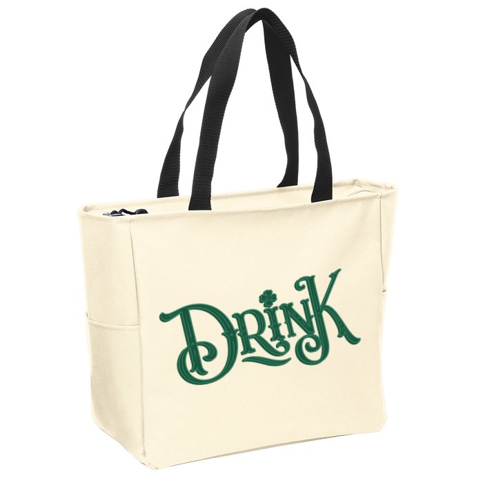 Drink St Patricks Day Festive Zip Tote Bag
