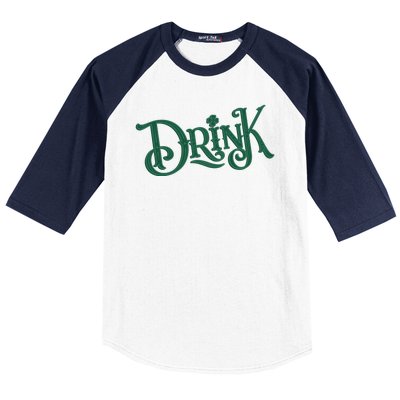 Drink St Patricks Day Festive Baseball Sleeve Shirt