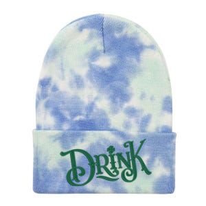 Drink St Patricks Day Festive Tie Dye 12in Knit Beanie