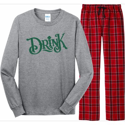 Drink St Patricks Day Festive Long Sleeve Pajama Set