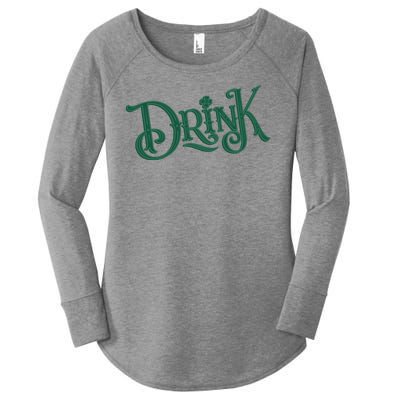 Drink St Patricks Day Festive Women's Perfect Tri Tunic Long Sleeve Shirt