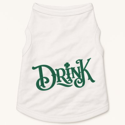 Drink St Patricks Day Festive Doggie Tank