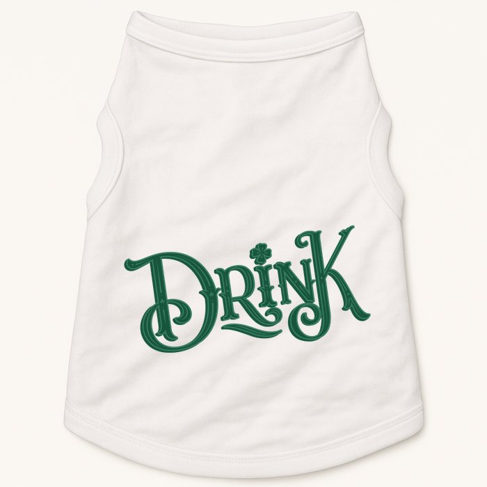 Drink St Patricks Day Festive Doggie Tank