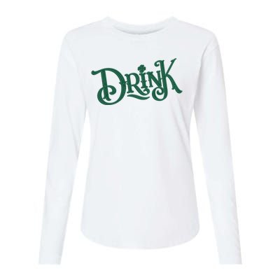 Drink St Patricks Day Festive Womens Cotton Relaxed Long Sleeve T-Shirt