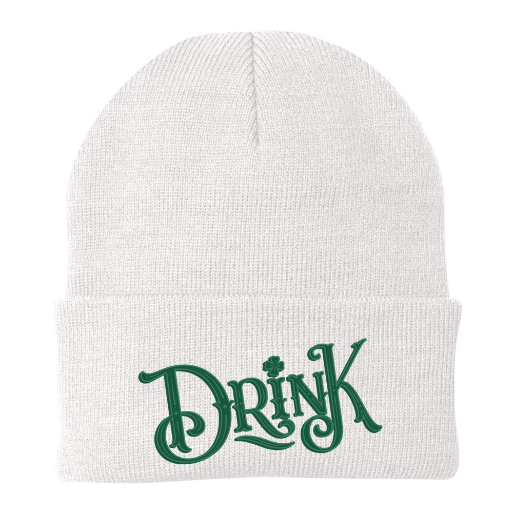 Drink St Patricks Day Festive Beanie