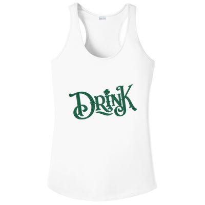 Drink St Patricks Day Festive Ladies PosiCharge Competitor Racerback Tank