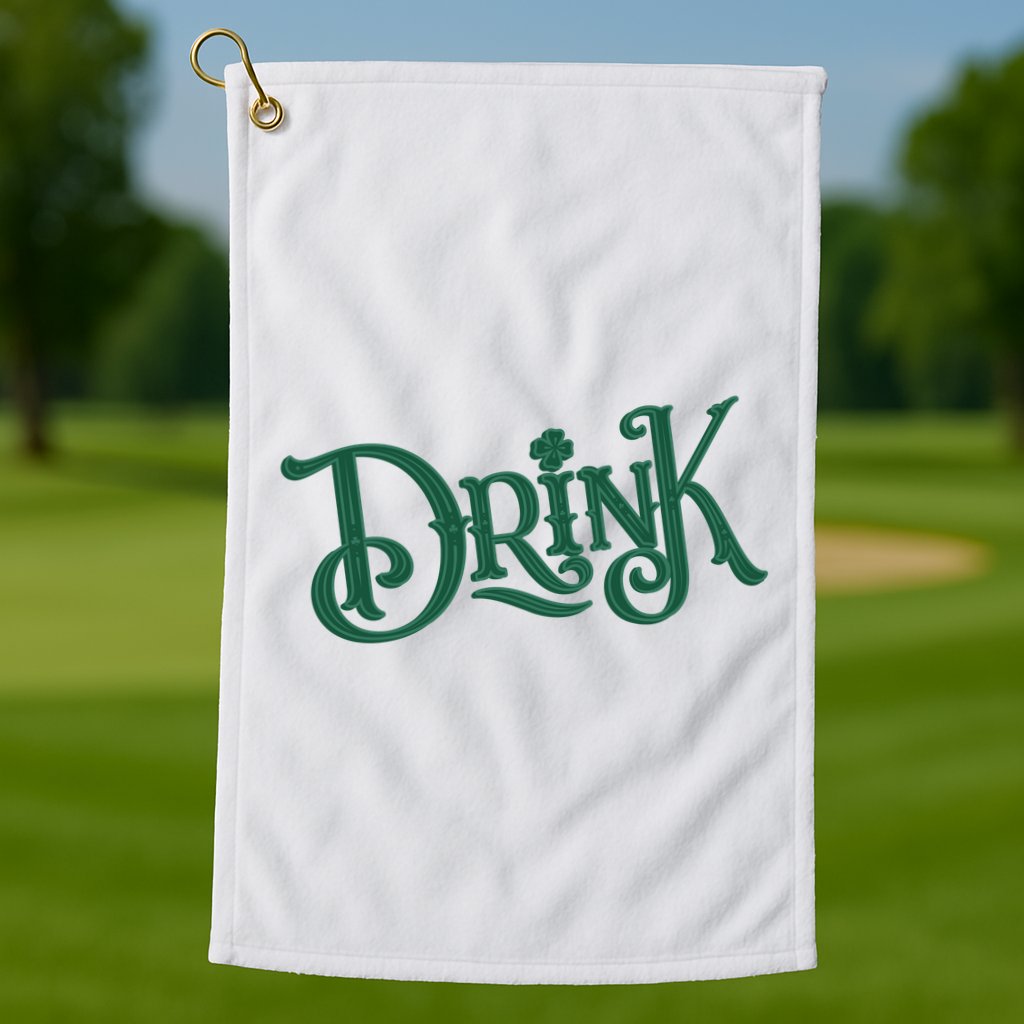 Drink St Patricks Day Festive Golf Towel