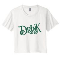Drink St Patricks Day Festive Crop Top