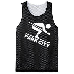 Downhill Skiing Park City Utah Mesh Reversible Basketball Jersey Tank