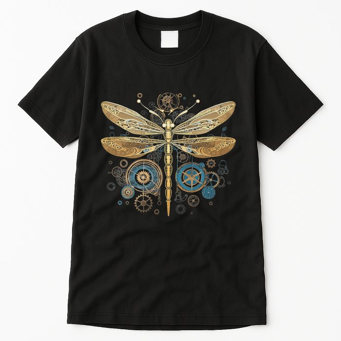Dragonfly Steam Punk Insect Art Engineer Steampunk Dragonfly Tall T-Shirt
