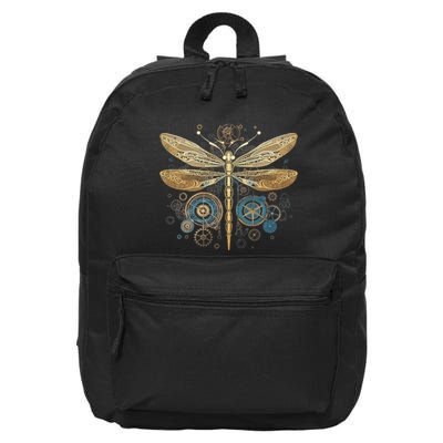 Dragonfly Steam Punk Insect Art Engineer Steampunk Dragonfly 16 in Basic Backpack