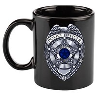 Deputy Sheriff Police Badge Pocket Logo 11oz C Handle Ceramic Mug