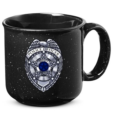 Deputy Sheriff Police Badge Pocket Logo 15oz Campfire Ceramic Mug