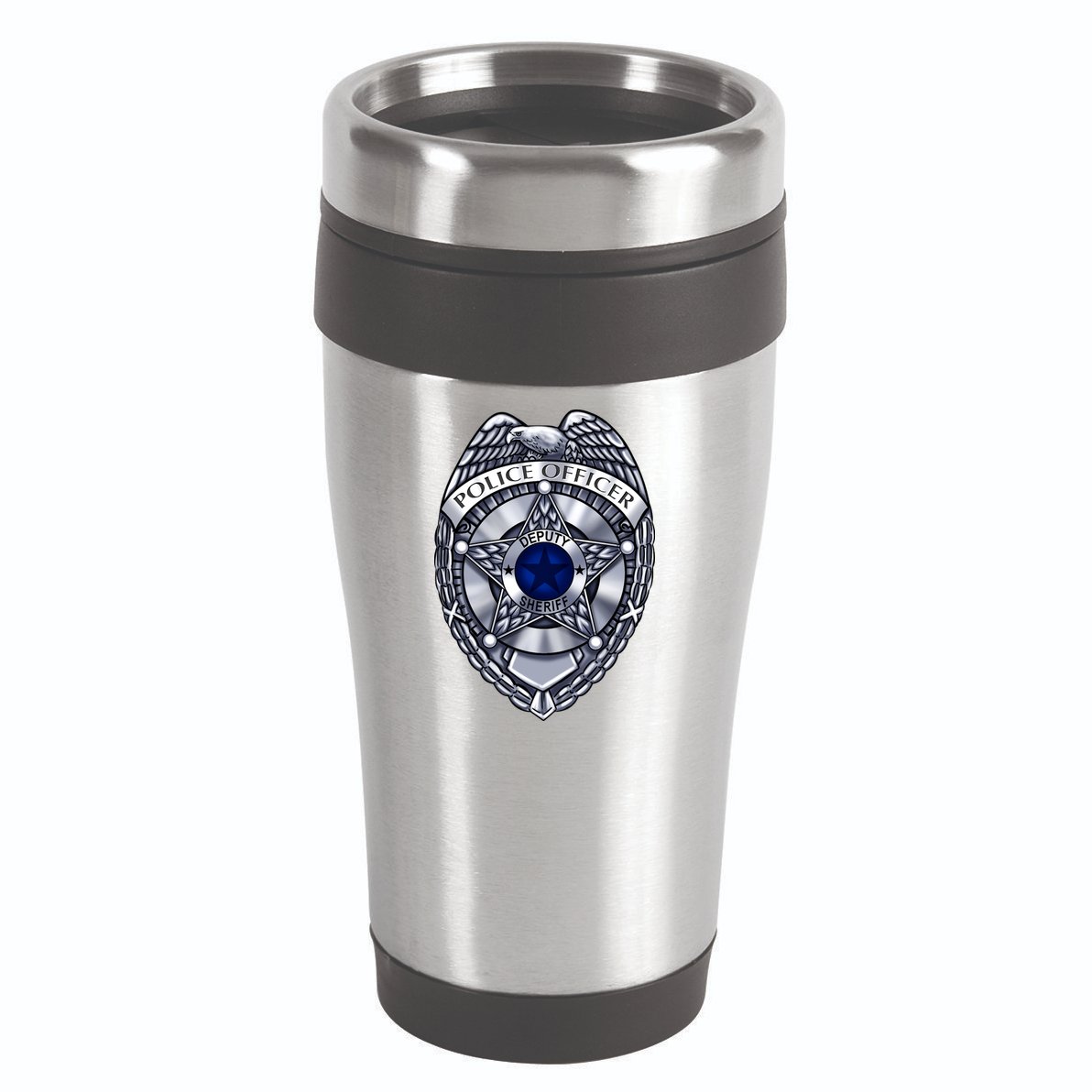 Deputy Sheriff Police Badge Pocket Logo 16oz Travel Tumbler