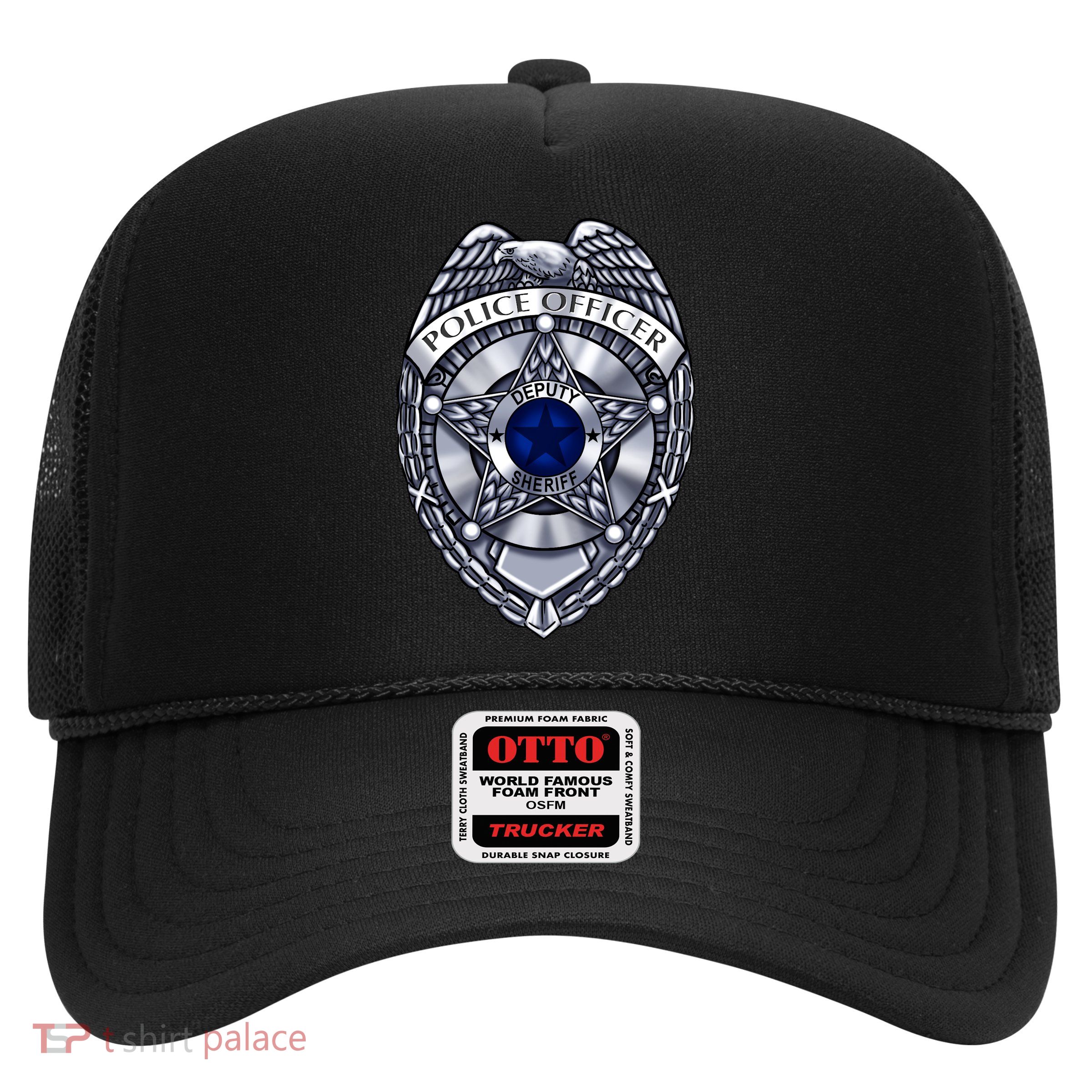 Deputy Sheriff Police Badge Pocket Logo Trucker Hat
