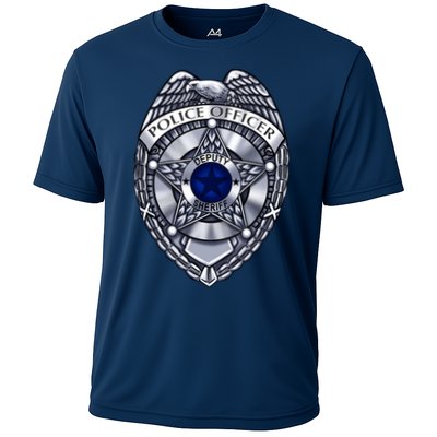 Deputy Sheriff Police Badge Pocket Logo Performance Shirt
