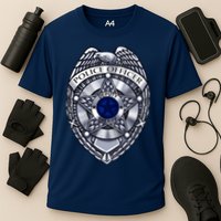 Deputy Sheriff Police Badge Pocket Logo Cooling Performance Crew T-Shirt