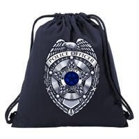 Deputy Sheriff Police Badge Pocket Logo Drawstring Bag
