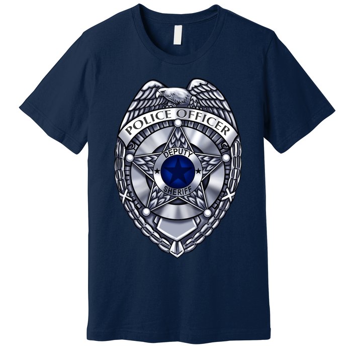 Deputy Sheriff Police Badge Pocket Logo Premium T-Shirt