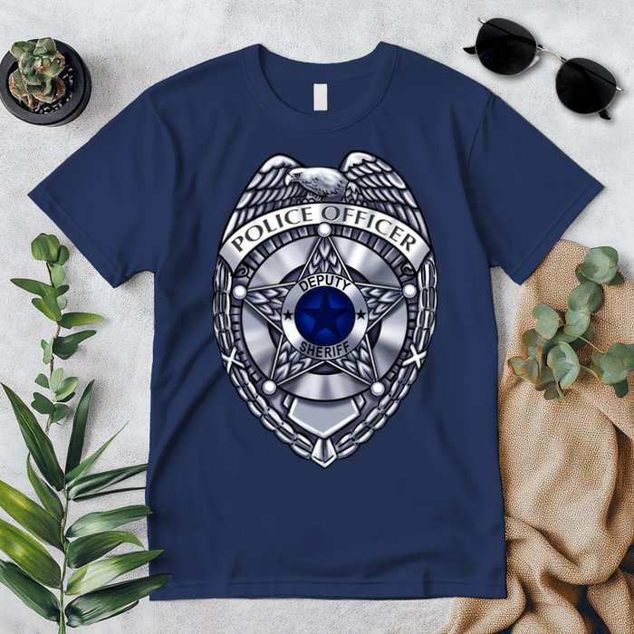 Deputy Sheriff Police Badge Pocket Logo Premium T-Shirt