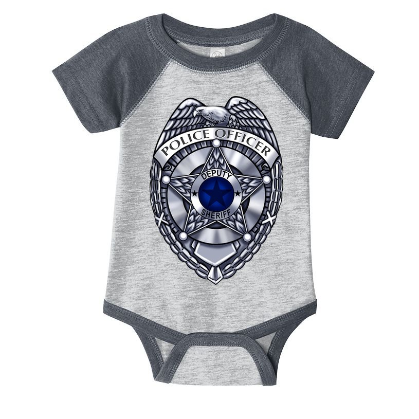 Deputy Sheriff Police Badge Pocket Logo Infant Baby Jersey Bodysuit
