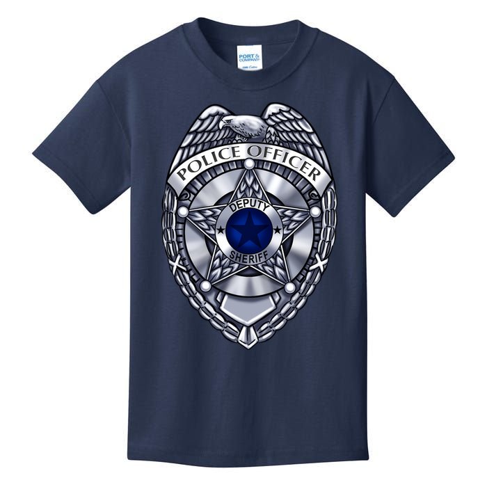 Deputy Sheriff Police Badge Pocket Logo Kids T-Shirt