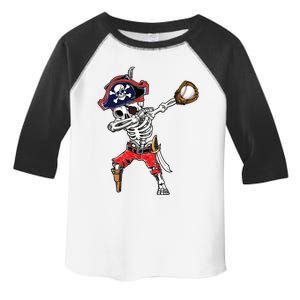 Dabbing Skeleton Pirate Baseball Ball Halloween Costume Toddler Fine Jersey T-Shirt