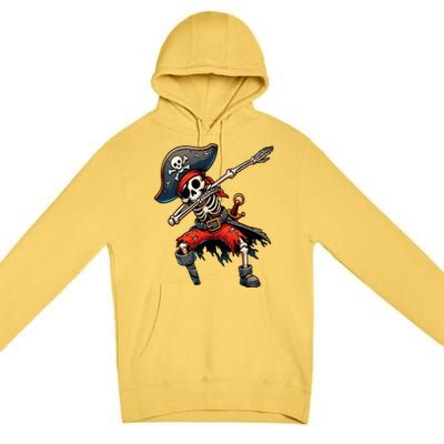 Dabbing Skeleton Pirate Premium Pullover Hoodie