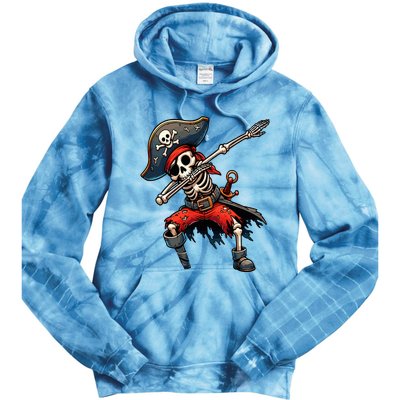 Dabbing Skeleton Pirate Tie Dye Hoodie