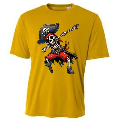 Dabbing Skeleton Pirate Cooling Performance Crew T-Shirt