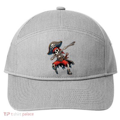 Dabbing Skeleton Pirate 7-Panel Snapback Hat