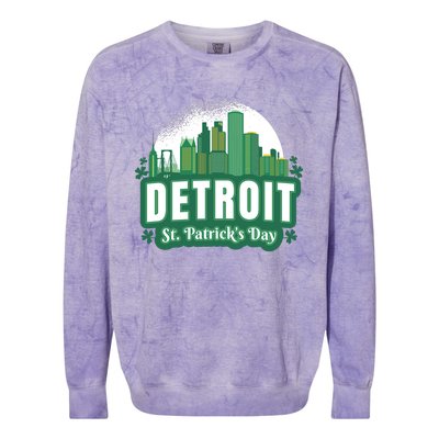 Detroit St Patricks Day Colorblast Crewneck Sweatshirt