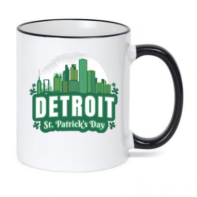 Detroit St Patricks Day 11oz Black Color Changing Mug